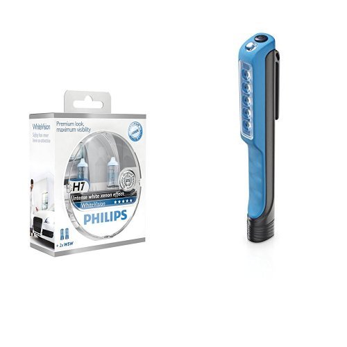 Buy Philips 12972WHVSM WhiteVision Halogen Headlamp Bulb H7/W5W, 12 V