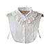 Joyci Korean Women's Lace Flower Detachable Half Shirt Blouse False Fake Doll Collar (Lace A)