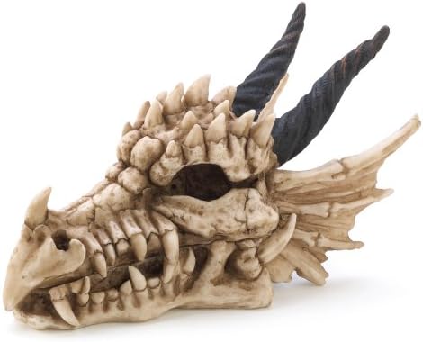 Snarling Magical Dragon Skull Treasure Trinket Box