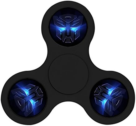 Transformers Logo (Black) Hand Spinner EDC Fidget Toy With Highly Speed Finger Tri-Spinner Relief Safety Toys for Focus, Kids &amp; Adults