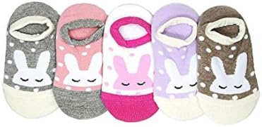 Baby Socks, Anti Slip, Rabbit painting, 5-Pack set for 1-3 Year Baby