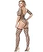 Xinkaishi Womens Long Sleeves Bodystockings Lingerie, Black, Size One Size