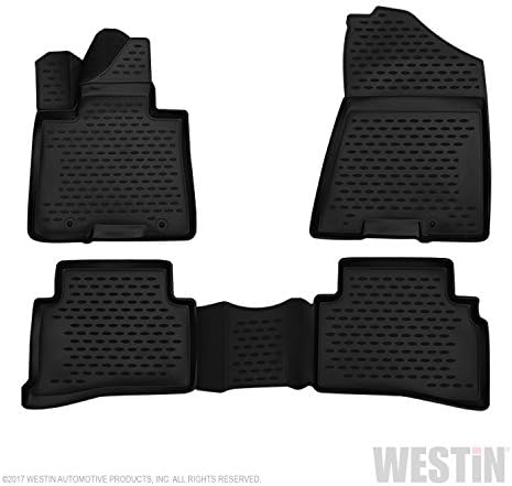 Westin 74-22-51051 Profile Custom Fit Floor Liners Front &amp; 2nd Row fits Kia Sportage 2016-2018 All Weather Waterproof Heavy Duty Floor Mat