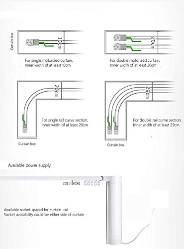 Hc Diy 3 Meter Remote Control Electric Curtain Tracks Motorized