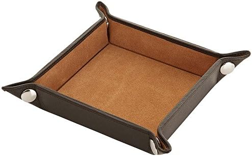 David Hampton Luxury Leather Coin Tray Espresso