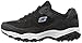 Skechers Sport Men's Afterburn Memory Foam Lace-Up Sneaker, Black/Royal, 8.5 4E US