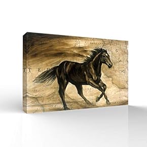 Wall26-Canvas Wall Art- Galloping Horse-Giclee Painting Wall Art for Bedroom Living Room Home Decoration - 12x18 inches
