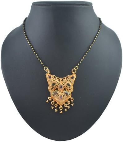 Diovanni Women's Mangal Sutra Mangalsutra Indian Gold Chain Set