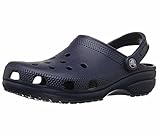 Crocs Womens Roomy Closed Toe Casual Slingback Sandals, Navy, Size 8.0