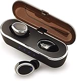 Wireless Earbuds Bluetooth 5.0 with Charging Case - True Wireless Earphones TWS Stereo Headphones in Ear Built-in Mic - Active Noise Cancelling Earbuds with Deep Bass - Sport Headset Black