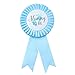 Baby Shower Mom Tinplate Badge Pin - Baby Shower Party Buttons New Mom Gifts Gender Reveals Party Favors Baby Girl Pink Rosette Button Baby Celebration (Sky Blue)