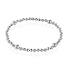 AeraVida Sleek Elastic Sterling Silver Beads Stretch Bracelet