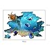 3D Floor Stickers PVC Underwater World Wall Stickers Vinyl Decal Fish Sea Turtle Decor Bathroom Floor Sticker Nursery Bedroom Decor