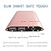 DULLA M50000 Portable Power Bank 12000mAh External Battery Charger, Ultra Slim Design with 2 USB Ports for iPhone7 Plus 6s 6 Plus, iPad, Samsung Galaxy and More(rose gold)