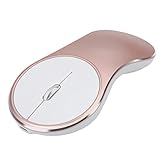 2.4GHz Mini Wireless Mouse Silent Click Compact Soundless Optical Mice with Nano USB Receiver for Laptop PC and Mac (Rose Gold)