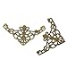 Housweety 50 Bronze Tone Filigree Triangle Wraps Connectors