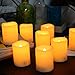 CANDLE CHOICE Battery Operated Flameless LED Votive Candles with Remote Timer Realistic Flickering Electric Small Fake Pumpkin Lights Halloween Christmas Wedding Decorations 10 Pack Batteries Incl.