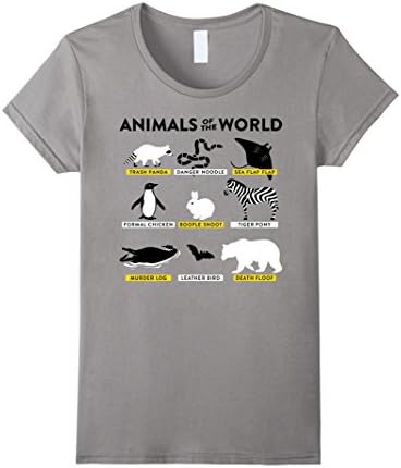 Womens ANIMALS OF THE WORLD SHIRT Small Slate