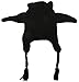 Simplicity Knit Pilot Party Animal Beanie Hat with Ear Flaps and Tassel, Bat