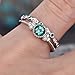Clearance ! 2pcs Sparkling Natural Gemstone Ring Set Women Emerald Sapphire Wedding Rings Valentine's Festival Gifts for Boyfriend Girlfriend (US Size)