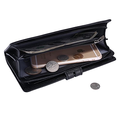 Itslife Women's Big Fat Rfid Blocking Leather wallet clutch organizer