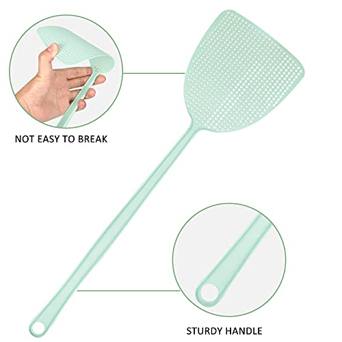 4 Pack Fly Swatter, Plastic Fly Swatters Heavy Duty, Assorted Colors