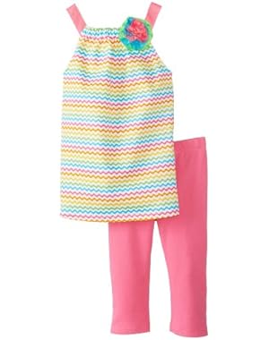 Little Girls' Colorful Tunic and Legging Set