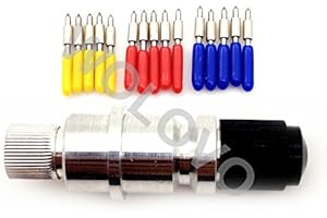 WOLOVO 15pcs 30/45/60 Degree Graphtec CB15 CB15U Vinyl Cutter Blade + Graphtec CB15 CB15U Blade Holder Cutter Housing