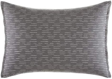 Vera Wang Burnished Quartz Throw Pillow, 15x20, Dark Grey