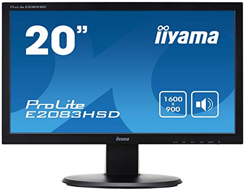 Iiyama Prolite E2083Hsd-B1 Ecran Led 19,5" 1600X900 5 Ms Vga/Dvi Multimedia Noir