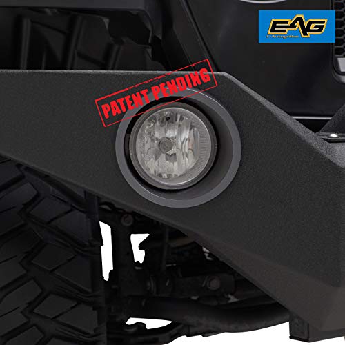EAG Full Width Front Bumper with Fog Light Hole and Winch Plate Fit for 20182022 Wrangler JL