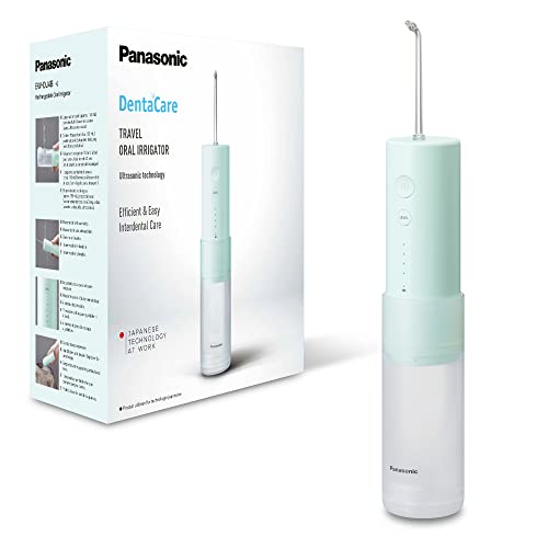 Panasonic EW-DJ4B-G Reise-Munddusche, Wiederaufladbare mit Ultraschalltechnologie, 150 ml Wassertank, Schnelles Aufladen in 1 Stunde
