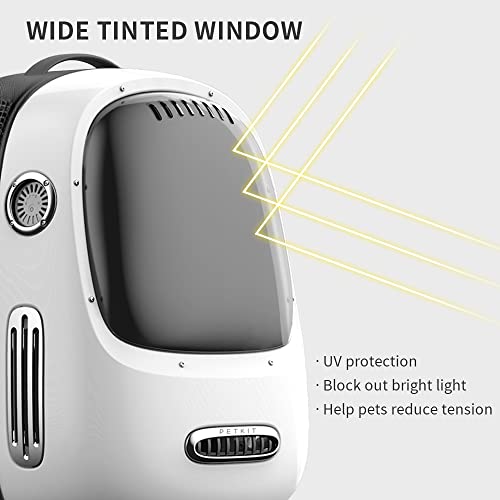 PETKIT Ventilated Cat Backpack Carrier with Inbuilt Fan & Light, Comfortable Cat Dog Backpack