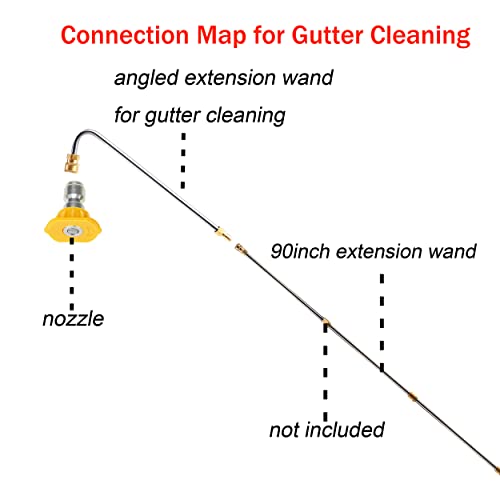 RIDGE WASHER Gutter Cleaner Attachment for Pressure Washer, 120 Degree