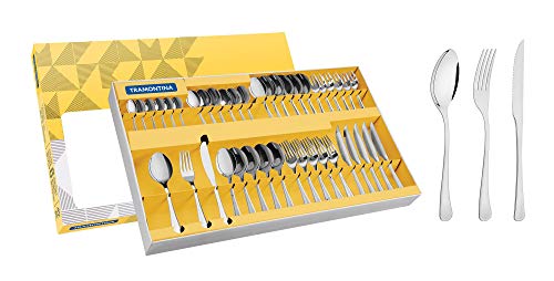 Faqueiro Aco Inox 42 Peças Com Faca Churrasco Havana - Tramontina
