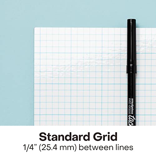 Dry Erase Graph Pads 9x11 2Pack Erasable Grid Pads (Back is Blank