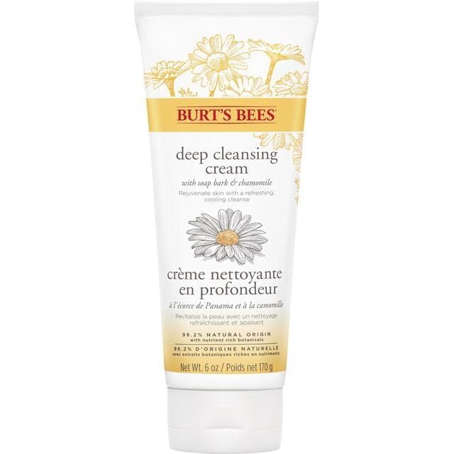 Burt's Bees Natural Cleanser Soap Bark and Chamomile Deep Cleansing Cream – 1 x Tube 170 grams