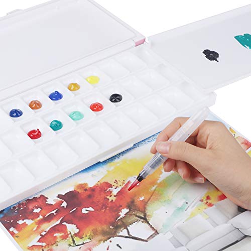 MEEDEN Airtight Leakproof Watercolor Palette Travel Paint Tray with A