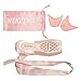 WENDYWU Girls Womens Dance Shoe Pink Ballet Pointe Slippers Ballet Flats Shoes with Ribbons Toe Pads Black Pink Red (Pink,9)