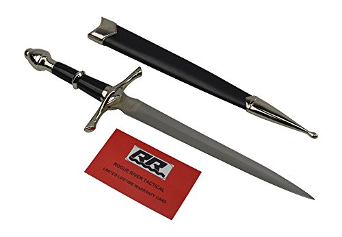 Rogue River Tactical Medieval Dagger Knight King Arthur Short Sword Renaissance Style Fantasy Knife with Sheath