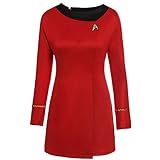Classic Star Trek Dress Costume Adult Duty Women Uniform Red L