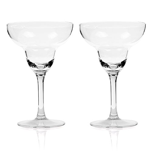 Kloud City Pack of 2 In 9 Ounce ( 265 ML ) Clear Acrylic Margarita Glasses