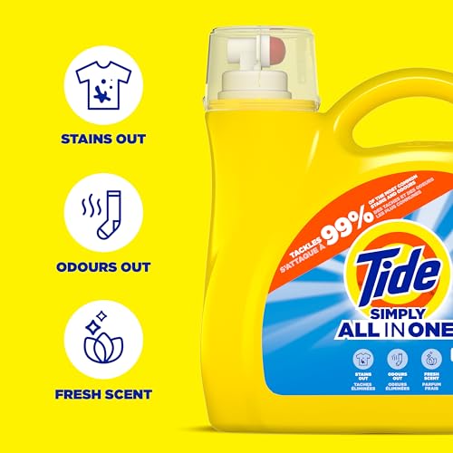 Tide Simply All-In-One Liquid Laundry Detergent, Refreshing Breeze Scent, 128 Loads, 168 photo 8