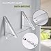 BESy Folding Clothes Hanger Adjustable Drying Rack Retractable Coat Hanger Home Storage Organiser Instant Closet, Wall Mounted with Screws,Matte Polished Aluminum(2 Packs)
