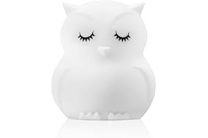 Lumipets Animal Kids Night Light, Junior Owl, Soft and Safe Silicone Rubber Lamp, Soothing Colors, Portable, Easy Control