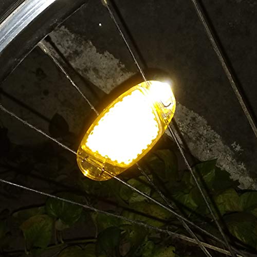 BSK Amber Oval Bike Wheel Reflectors(4pcs)