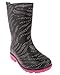 Capelli New York Girls Shiny Spotted Zebra Printed Jelly Rain Boot