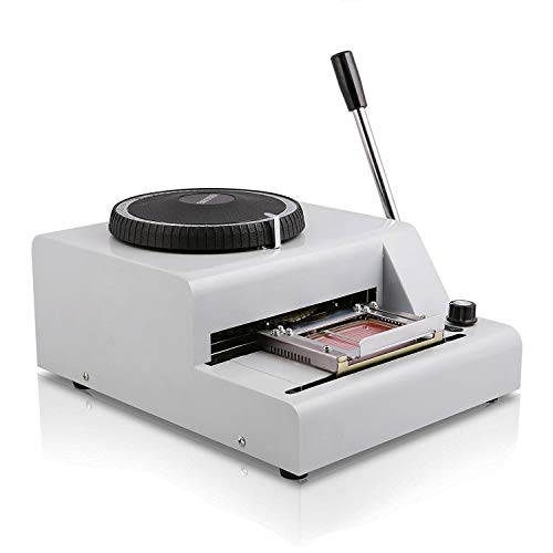 SHZOND Embossing Machine 72 Characters Card Embosser Printer Gift Card Credit ID PVC Card Embosser Stamping Machine Manual Embosser Machine (Renewed) - Thumbnail 2