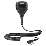 2 Pin Shoulder Speaker Mic, Two Way Radio Speaker Microphone for Kenwood Walkie Talkies