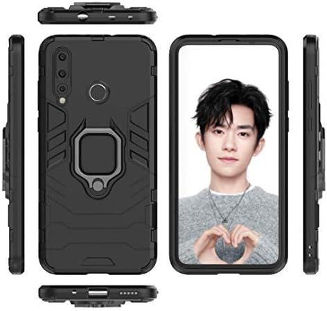 Huawei Y9 (2019) Case,Enjoy 9 Plus Case,Haoshi Heavy Duty Iron Man Design 2 in 1 Hybrid Heavy Duty Armor Hard Back Case Cover with Ring Holder for Huawei Y9 (2019)/Enjoy 9 Plus - Black